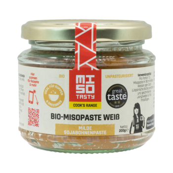 MISO Tasty Bio Misopaste weiss, milde Sojabohnenpaste, 200 Gramm Glas